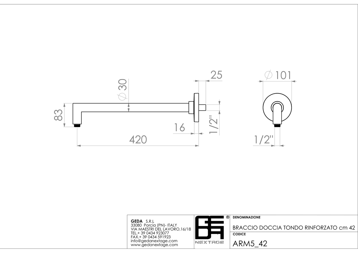 Geda ARM5_42 - scheda tecnica