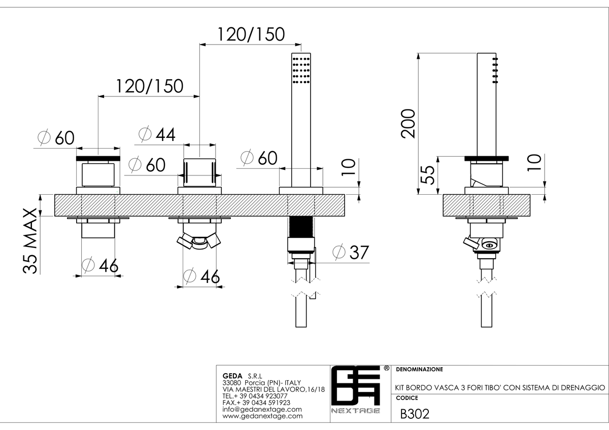 Geda B3O2 - scheda tecnica