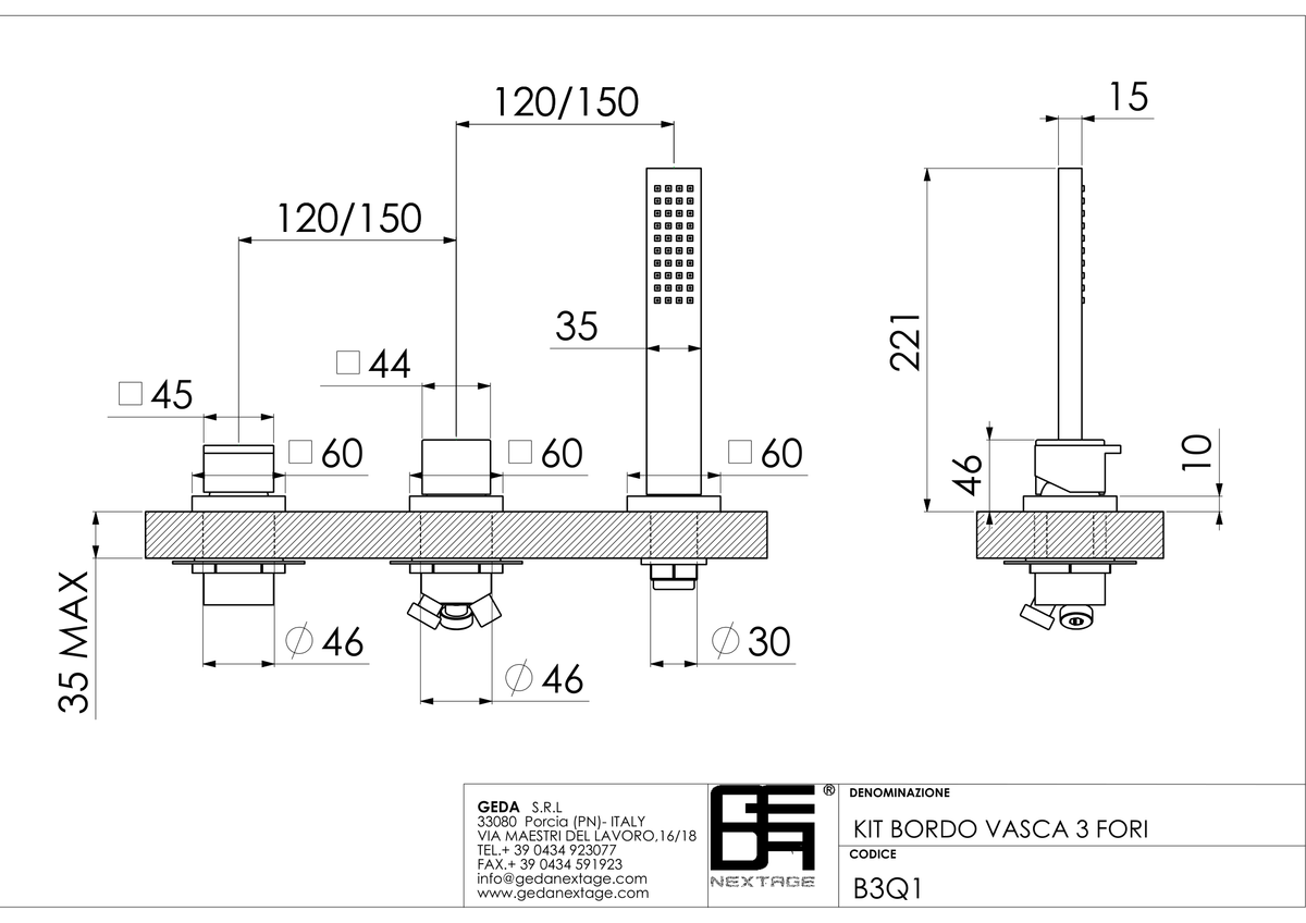 Geda B3Q1 - scheda tecnica