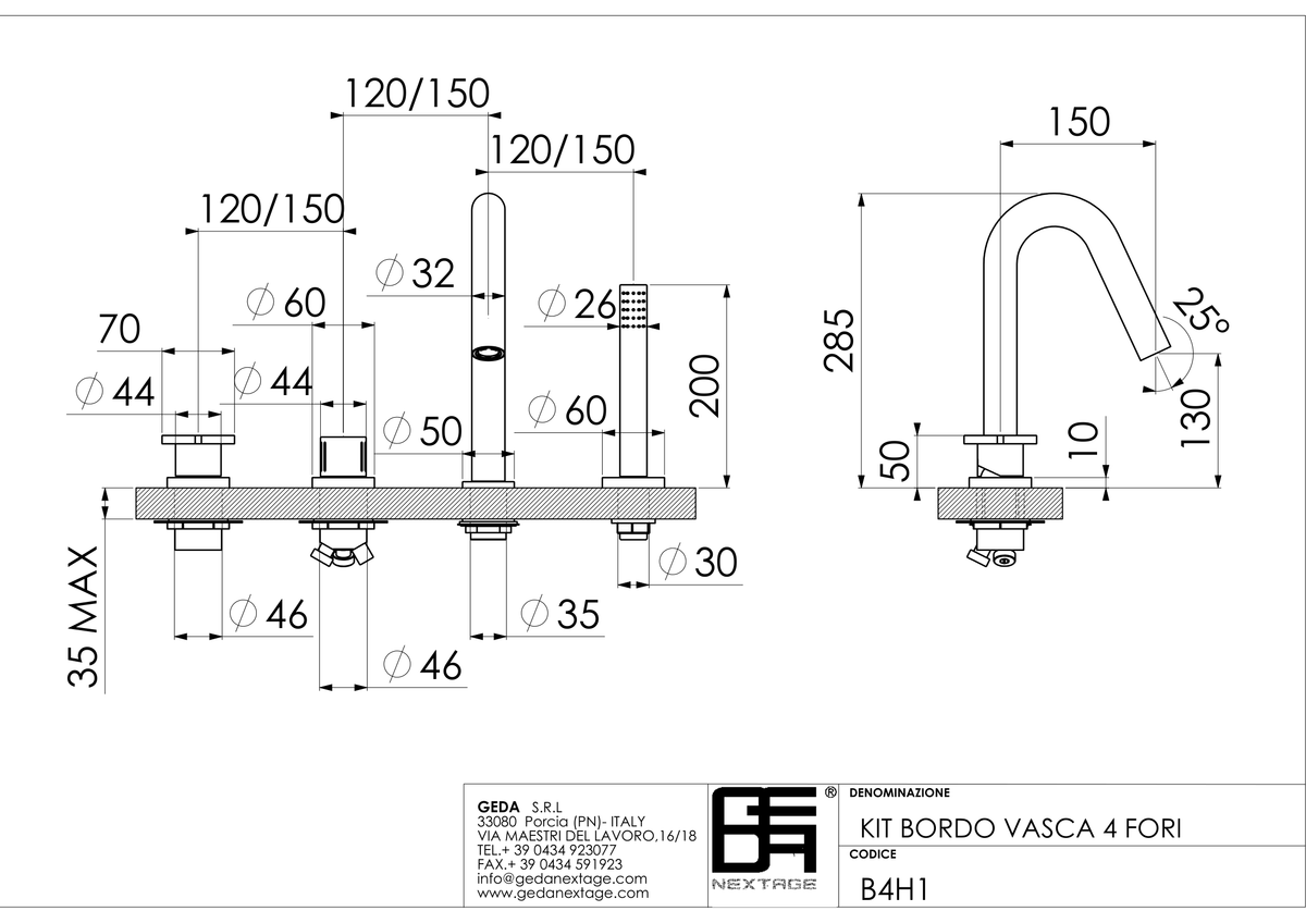 Geda B4H1 - scheda tecnica