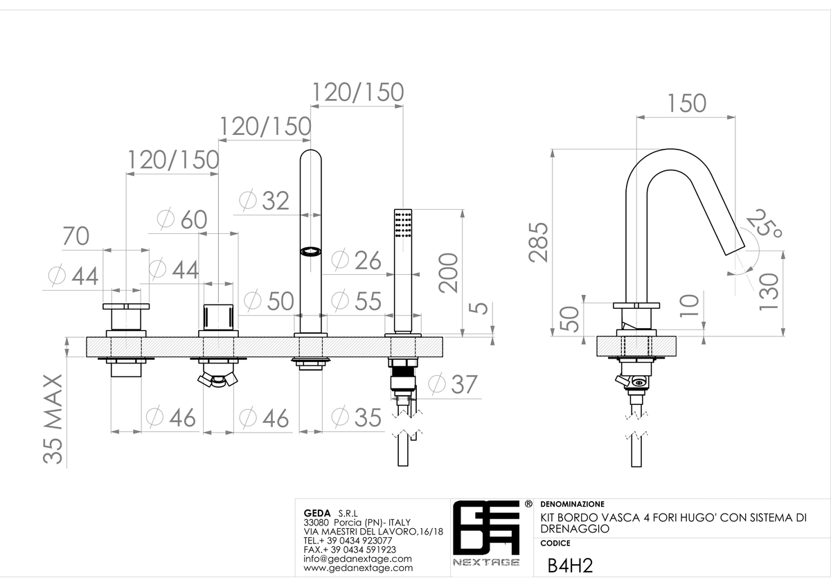 Geda B4H2 - scheda tecnica
