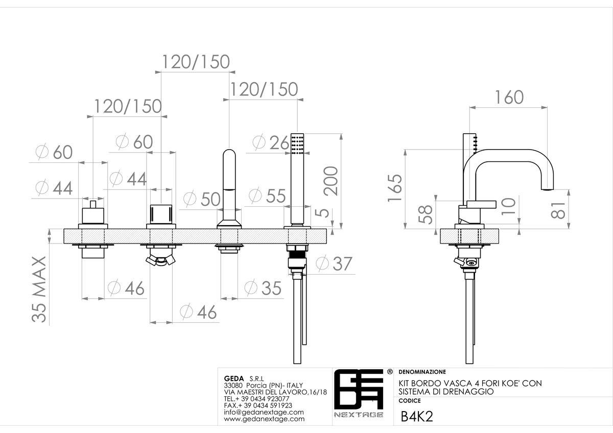 Geda B4K2 - scheda tecnica