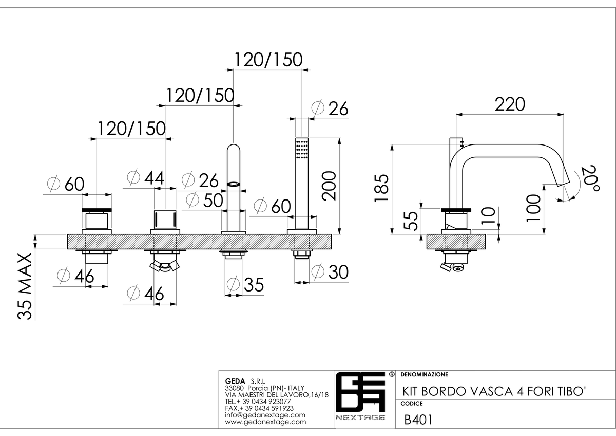 Geda B4O1 - scheda tecnica
