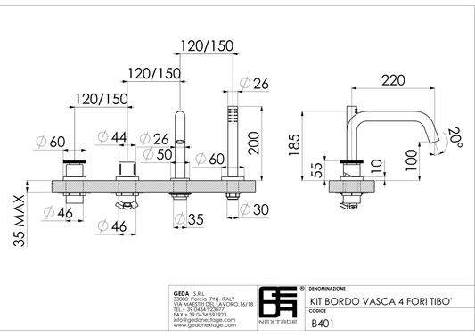 Geda B4O1 - scheda tecnica