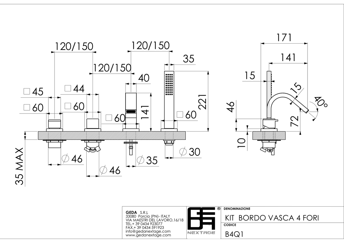 Geda B4Q1 - scheda tecnica