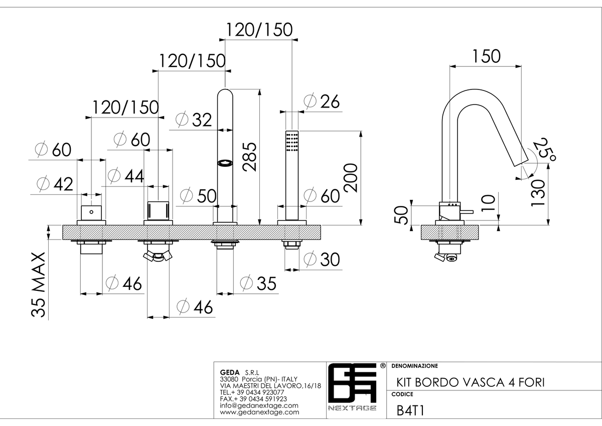 Geda B4T1 - scheda tecnica