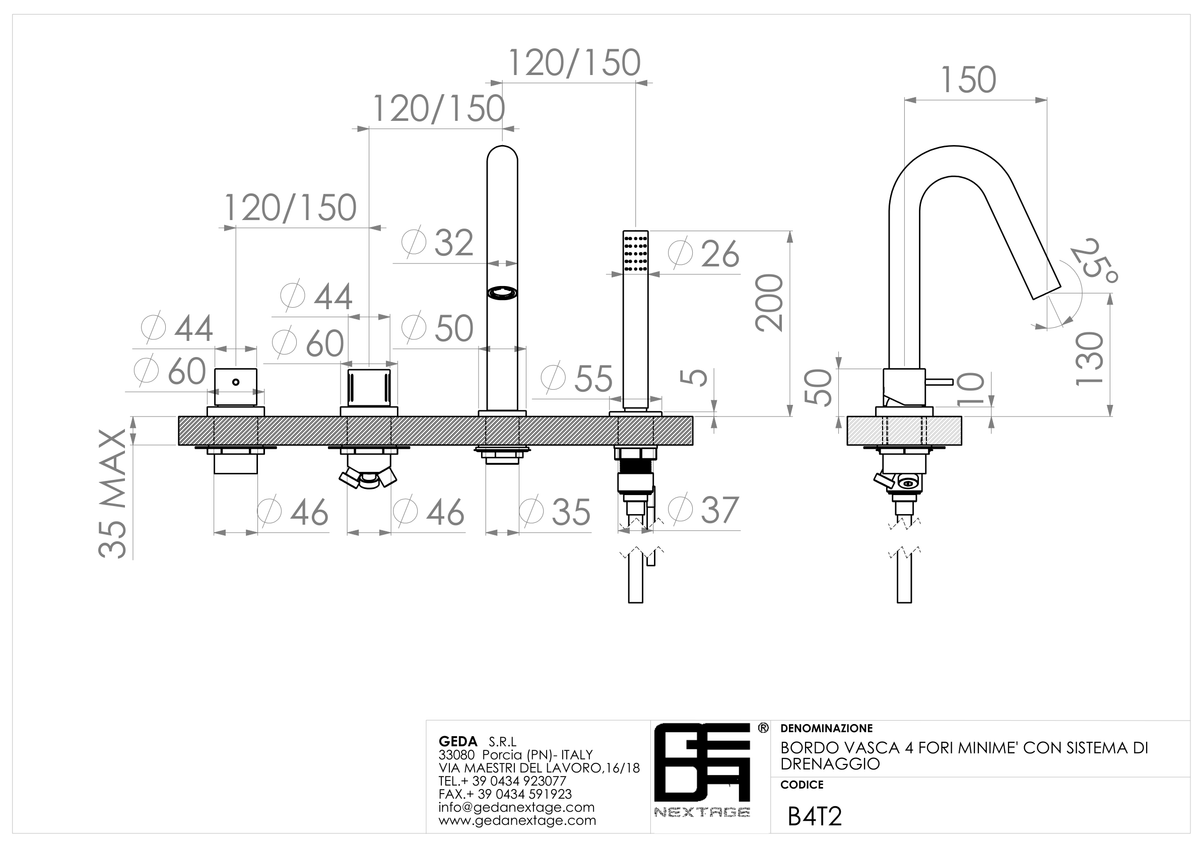 Geda B4T2 - scheda tecnica