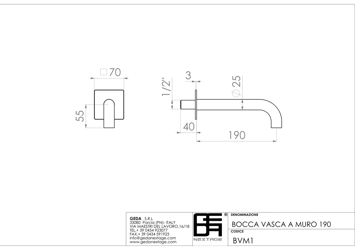 Geda BVM1 - scheda tecnica