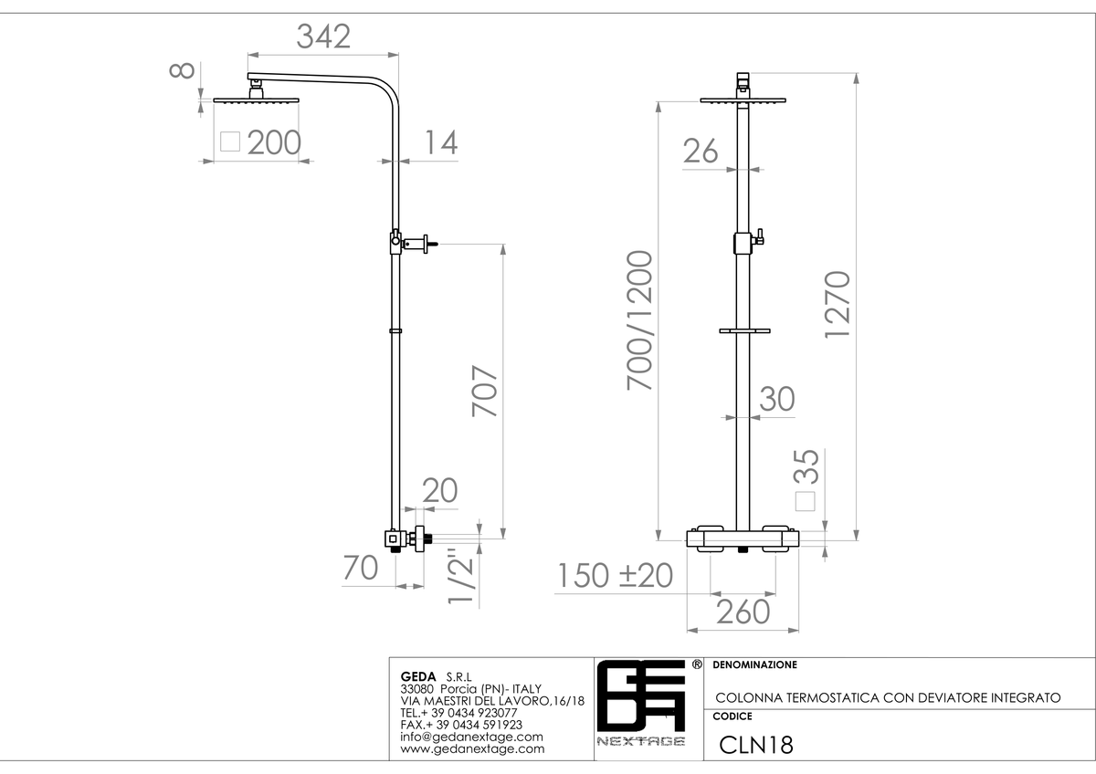 Geda CLN18 - scheda tecnica
