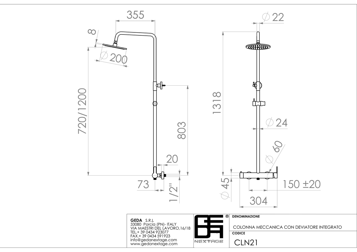 Geda CLN21 - scheda tecnica