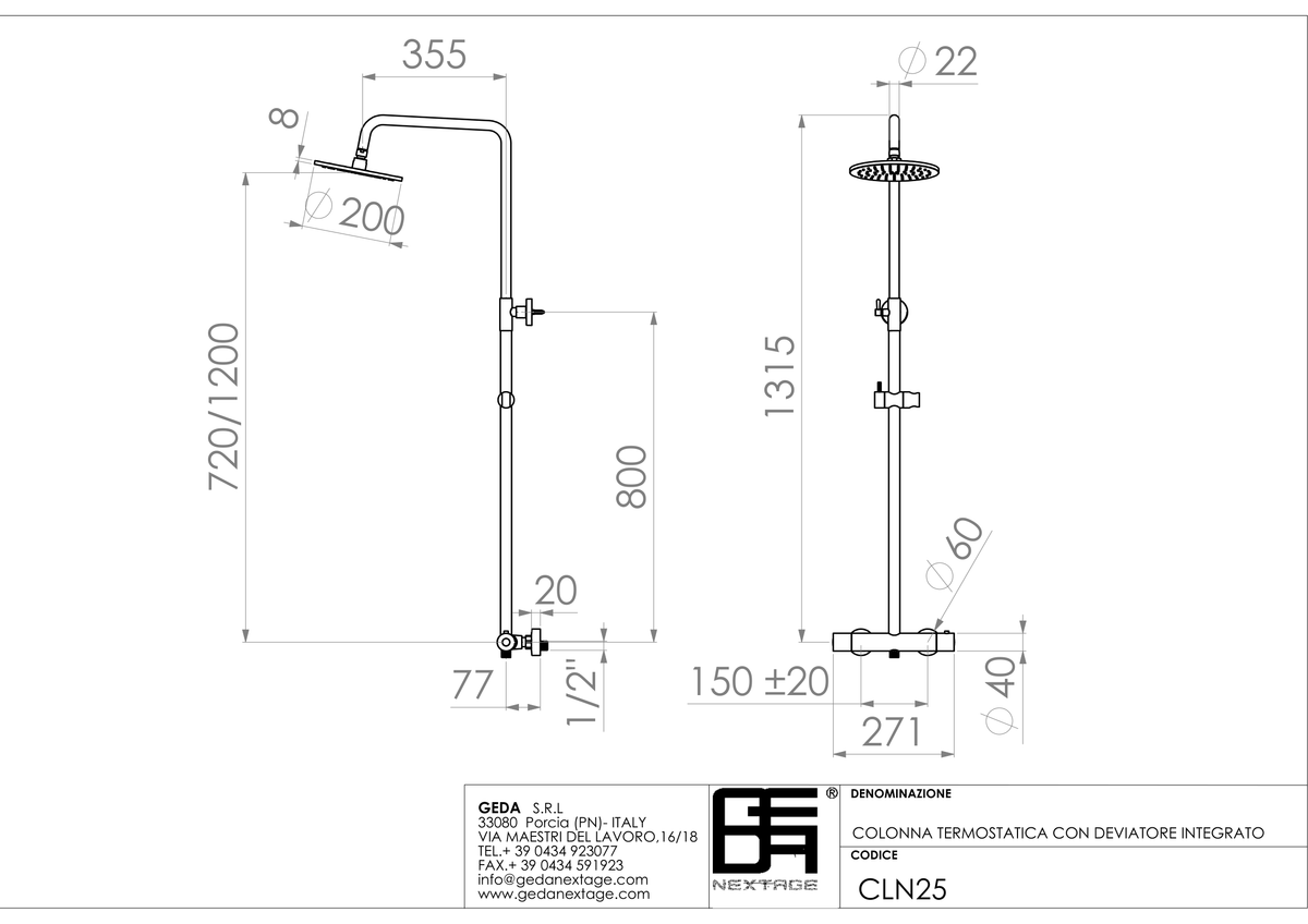 Geda CLN25 - scheda tecnica