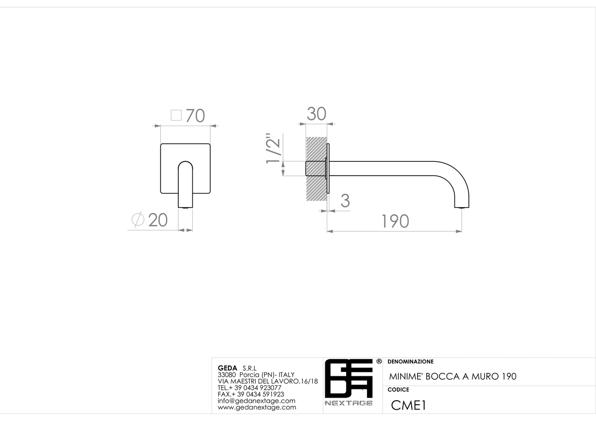 Geda CME1 - scheda tecnica