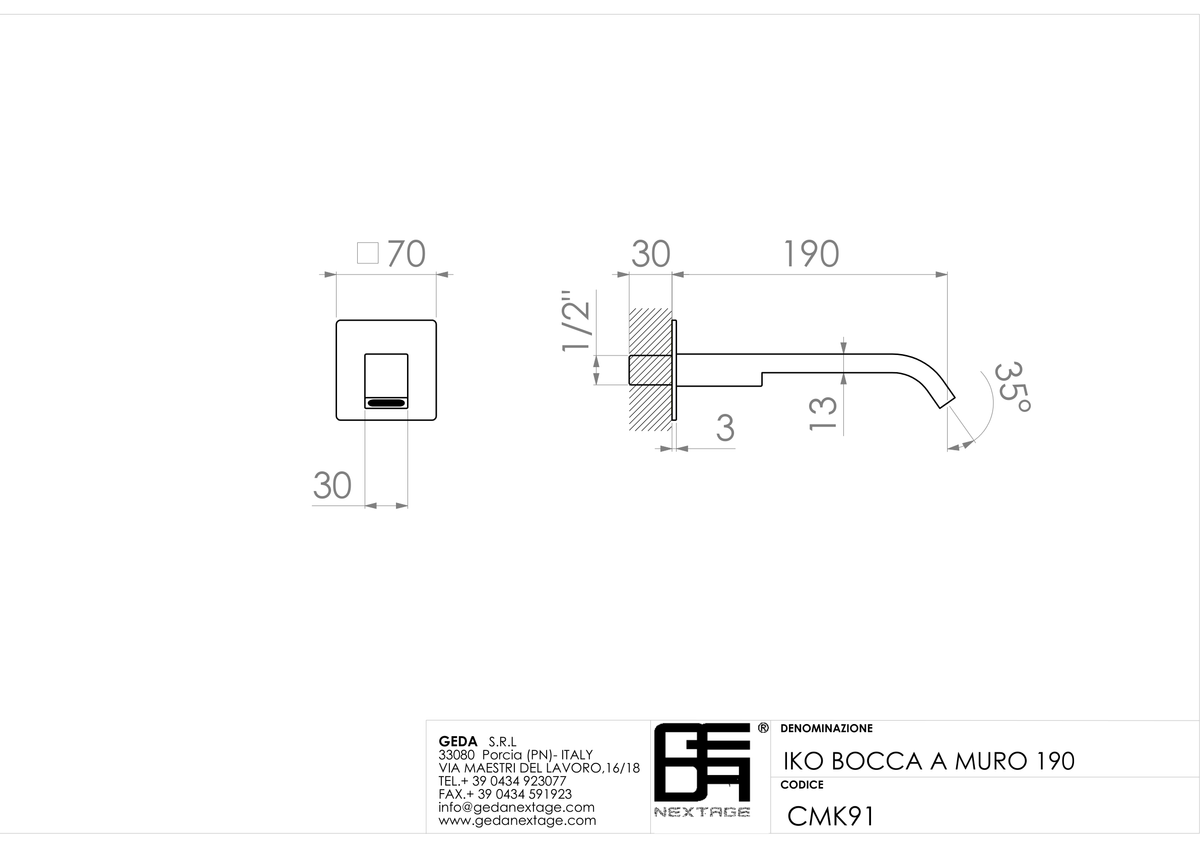 Geda CMK91 - scheda tecnica