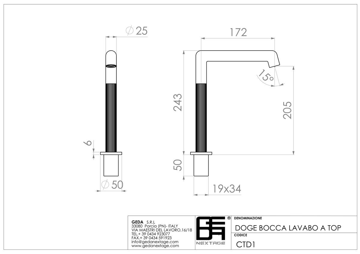 Geda CTD1 - scheda tecnica