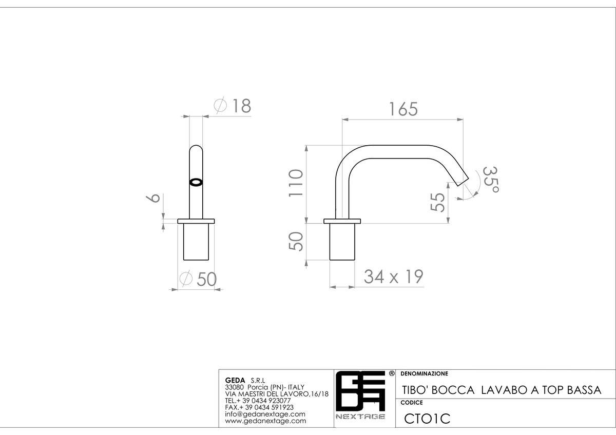 Geda CTO1C - scheda tecnica