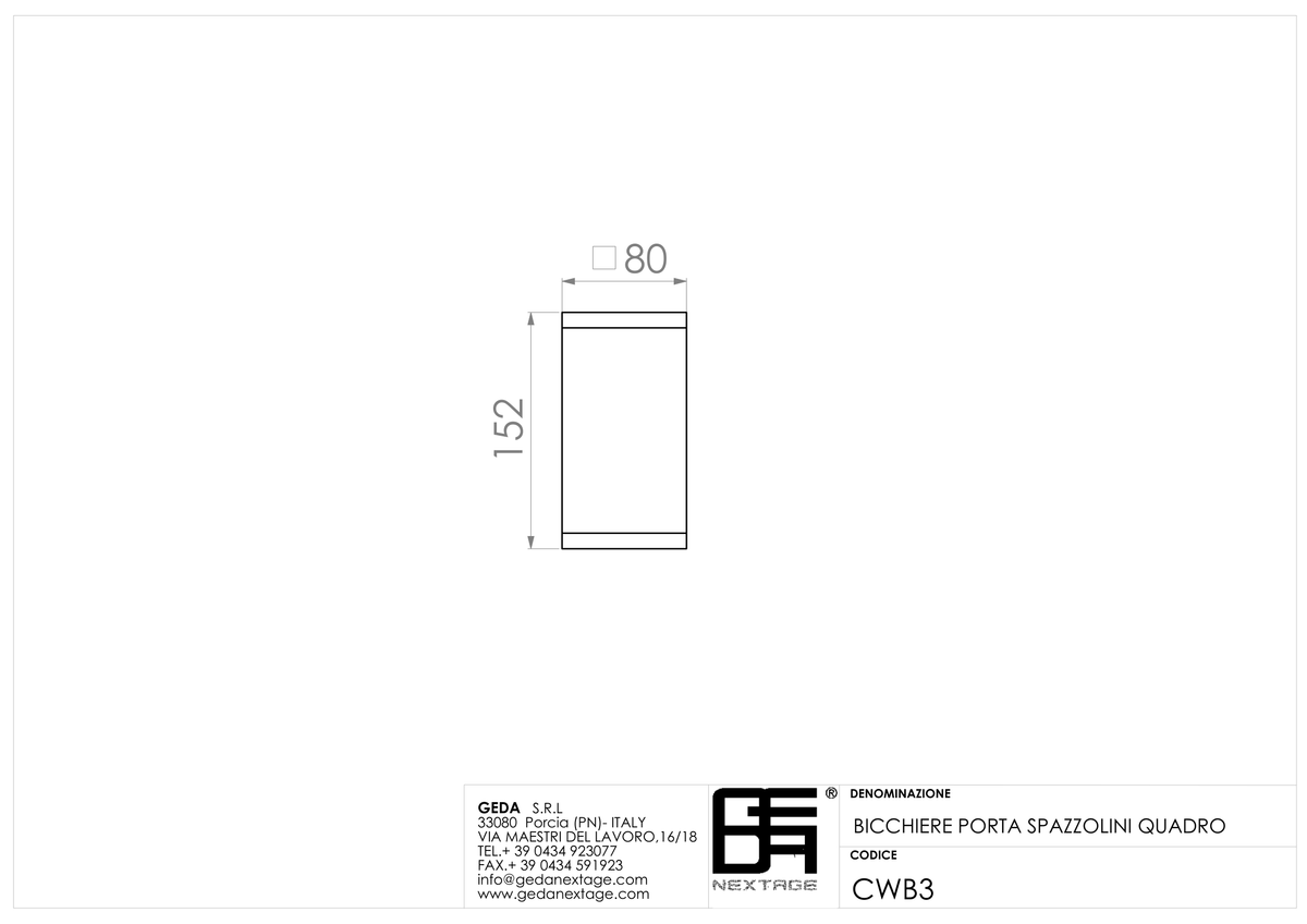 Geda CWB3 - scheda tecnica