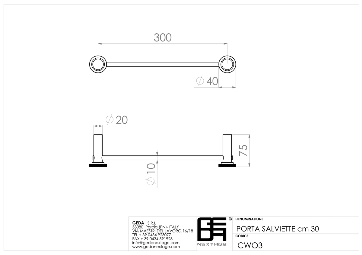 Geda CWO3 - scheda tecnica
