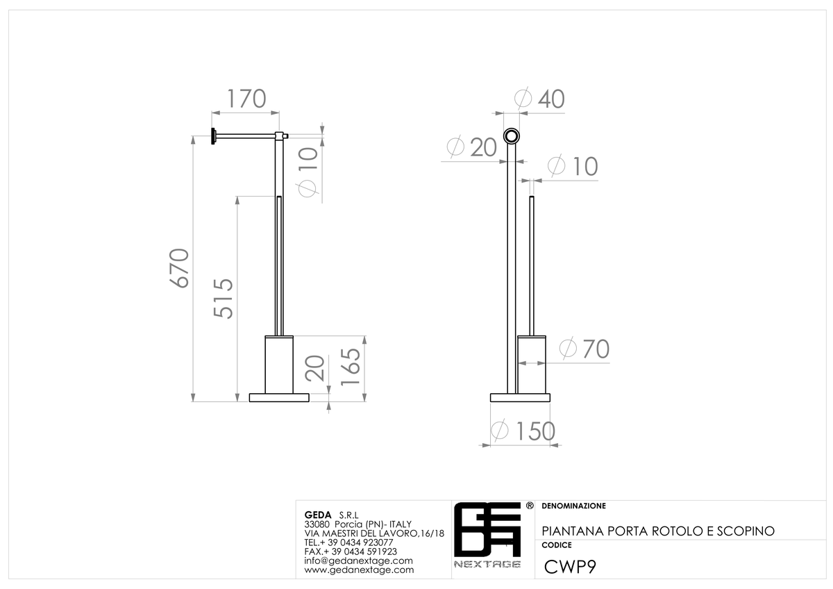 Geda CWP9 - scheda tecnica
