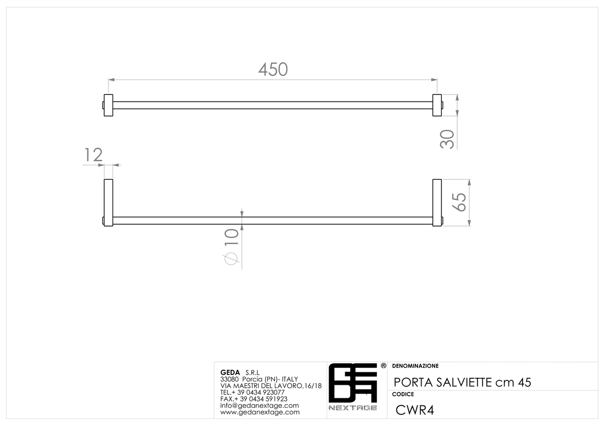 Geda CWR4 - scheda tecnica