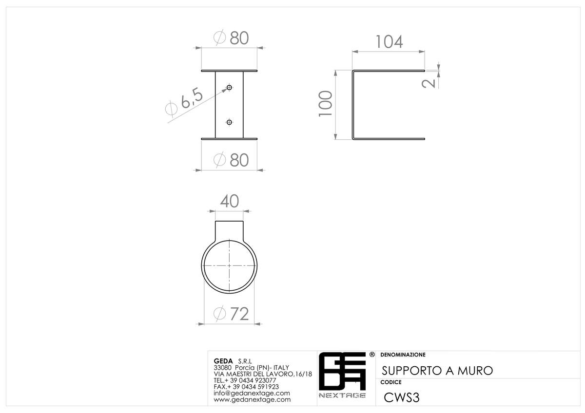 Geda CWS3 - scheda tecnica