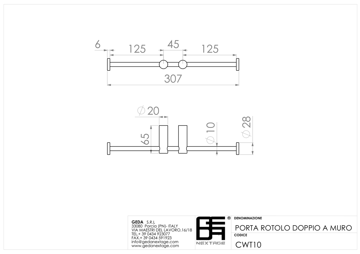 Geda CWT10 - scheda tecnica