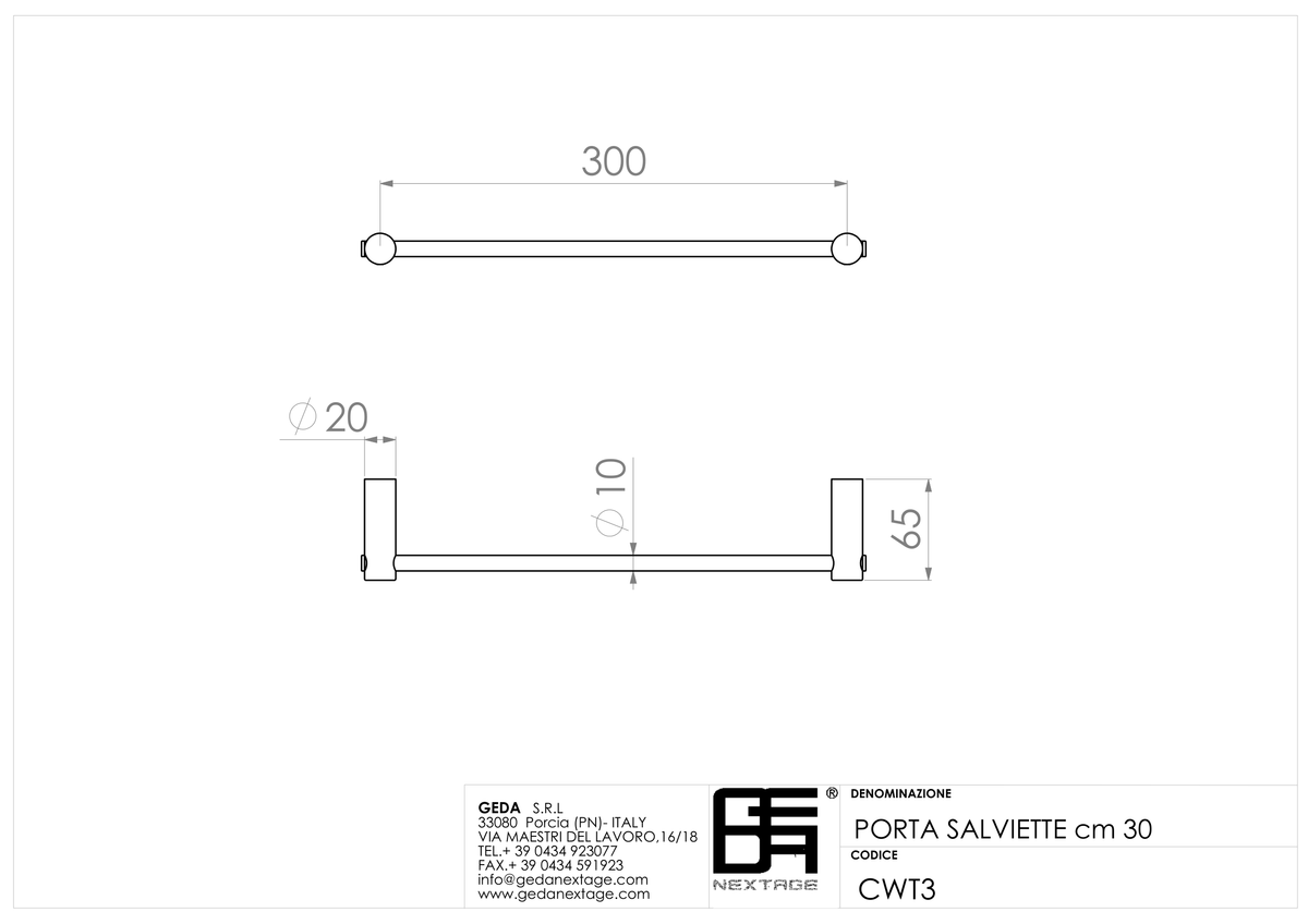 Geda CWT3 - scheda tecnica