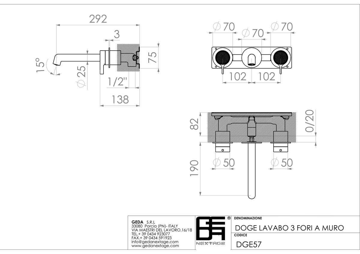 Geda DGE57 - scheda tecnica