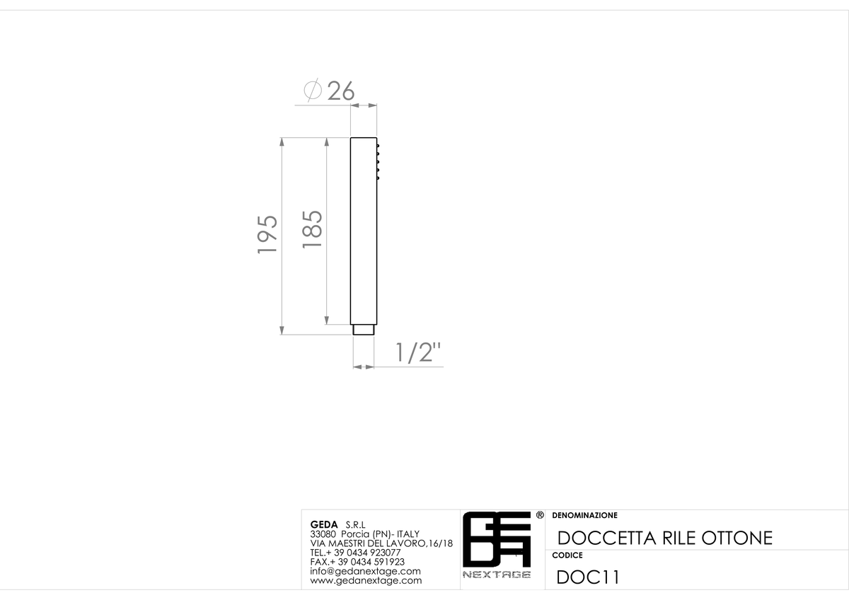 Geda DOC11 - scheda tecnica