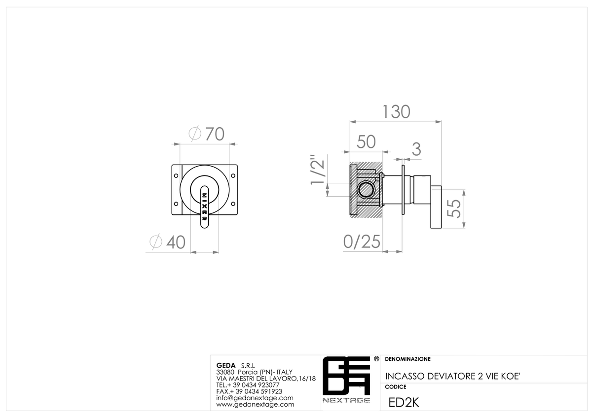 Geda ED2K - scheda tecnica