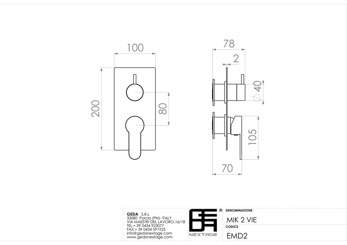 Geda EMD2 - scheda tecnica