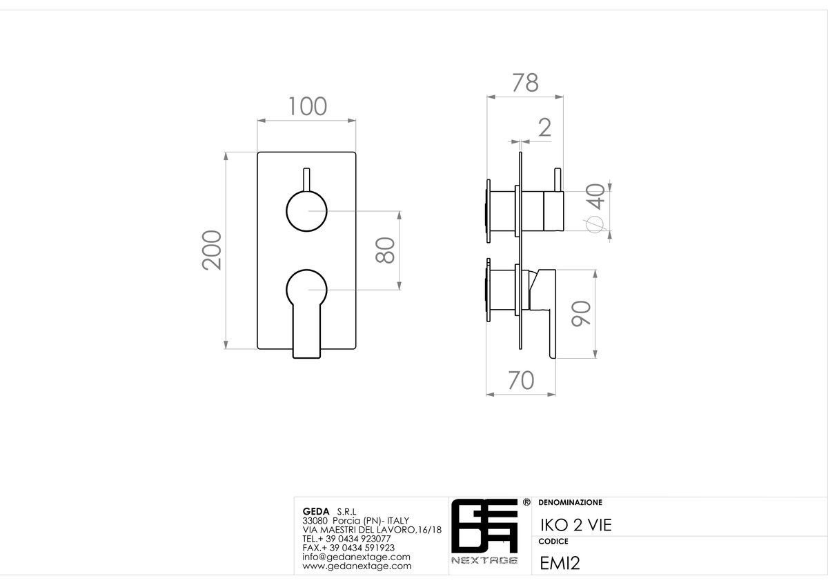 Geda EMI2 - scheda tecnica