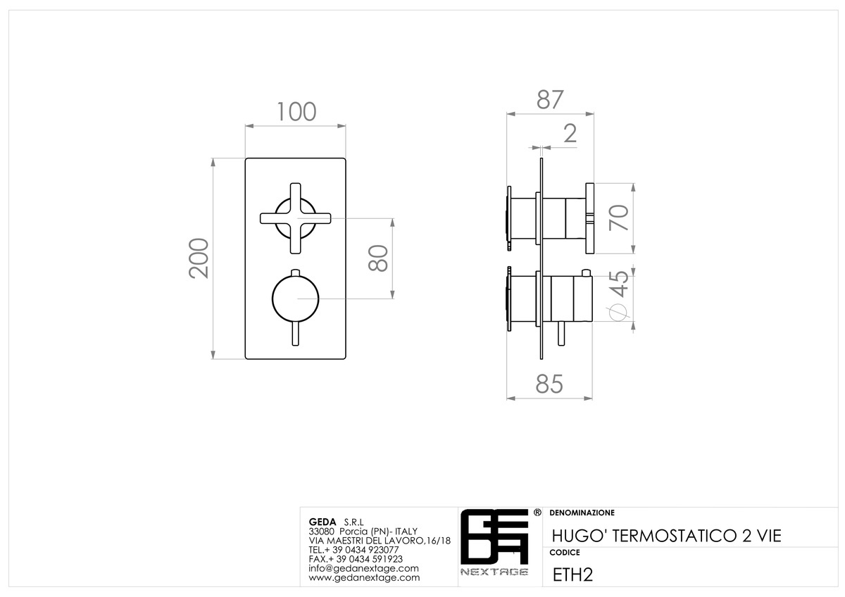Geda ETH2 - scheda tecnica