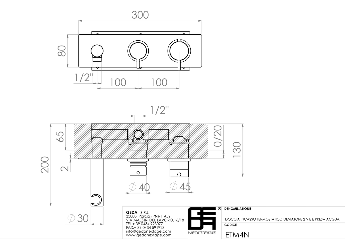 Geda ETM4N - scheda tecnica