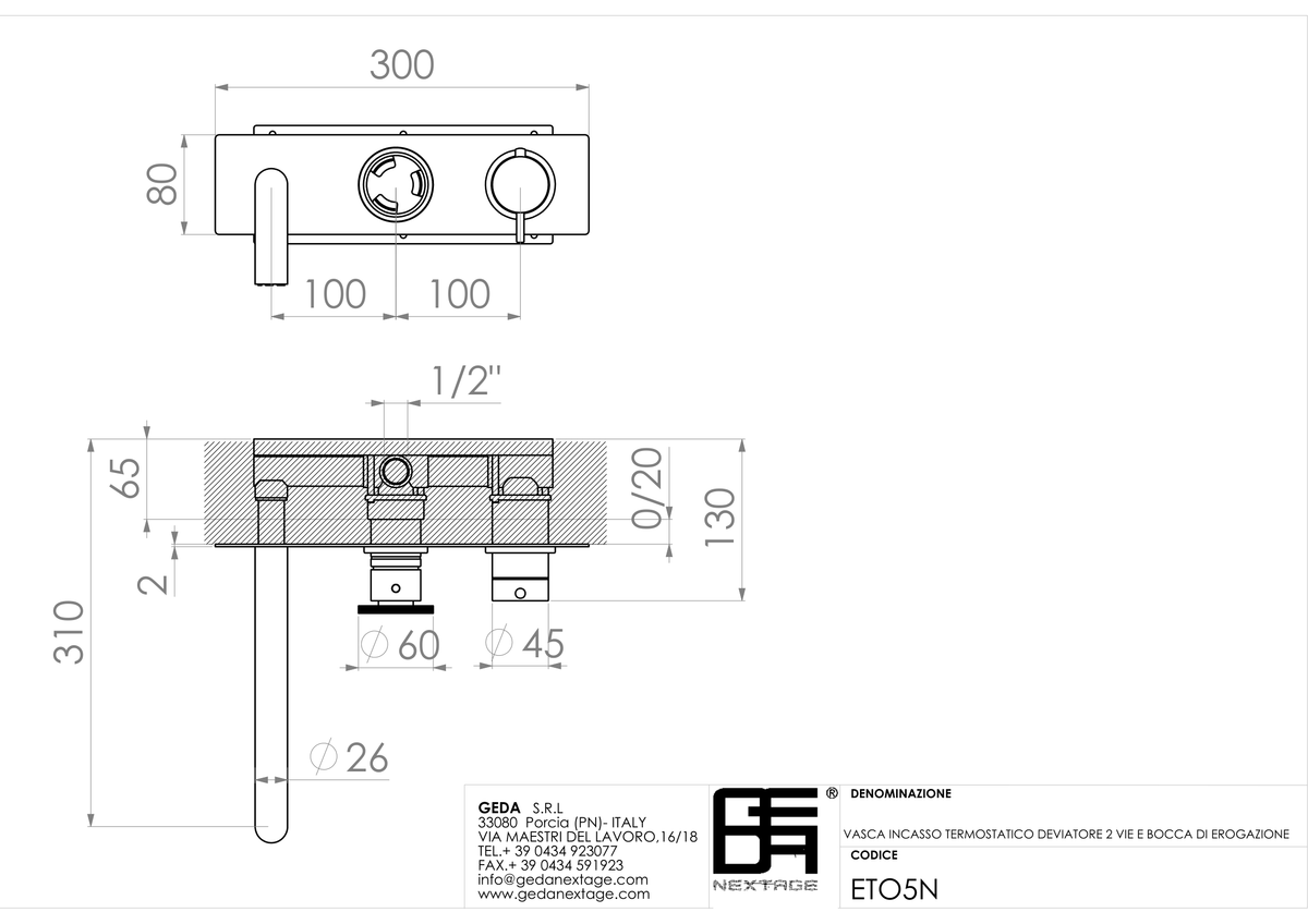 Geda ETO5N - scheda tecnica