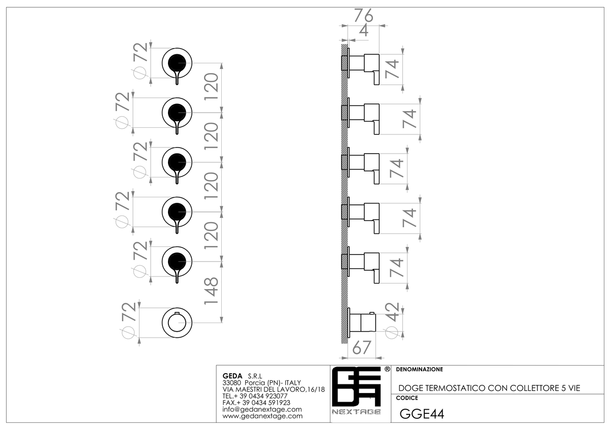 Geda GGE44 - scheda tecnica