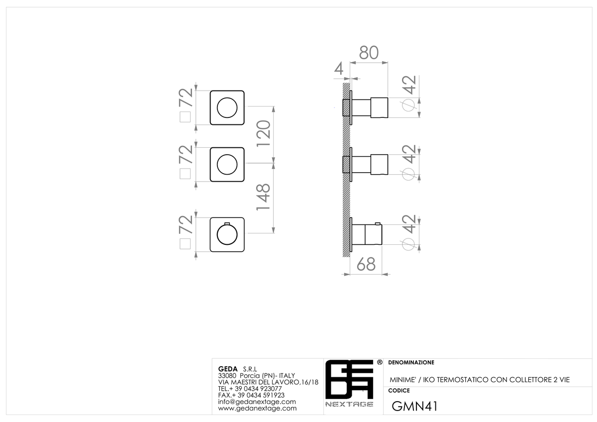 Geda GMN41 - scheda tecnica
