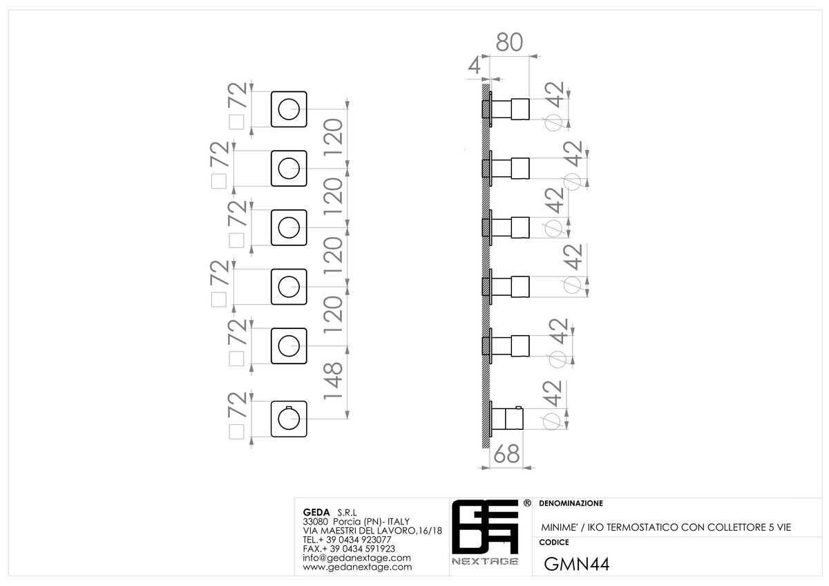 Geda GMN44 - scheda tecnica