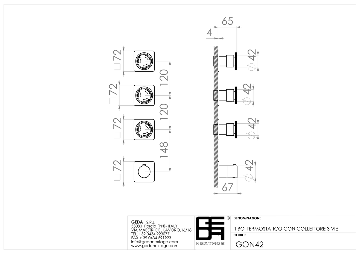 Geda GON42 - scheda tecnica