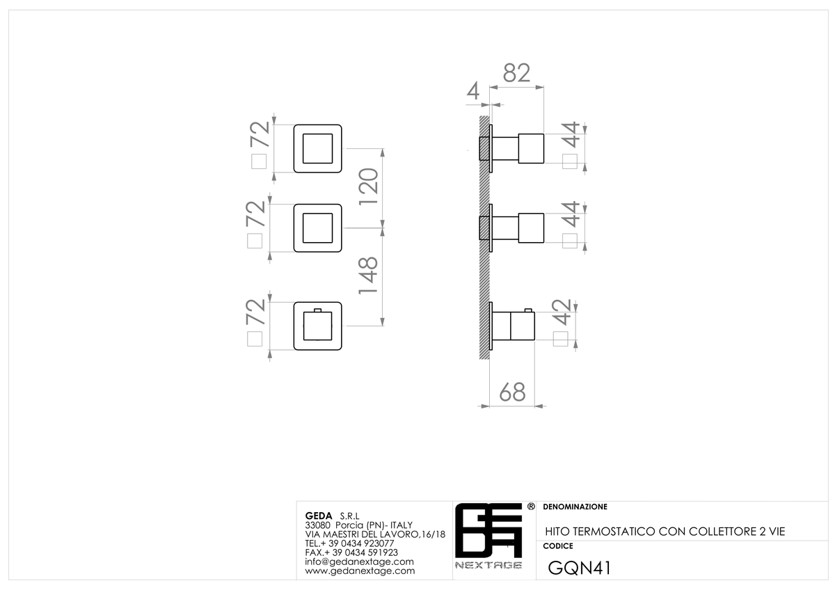 Geda GQN41 - scheda tecnica