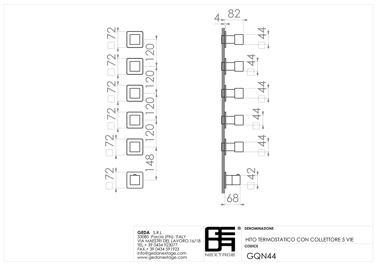 Geda GQN44 - scheda tecnica