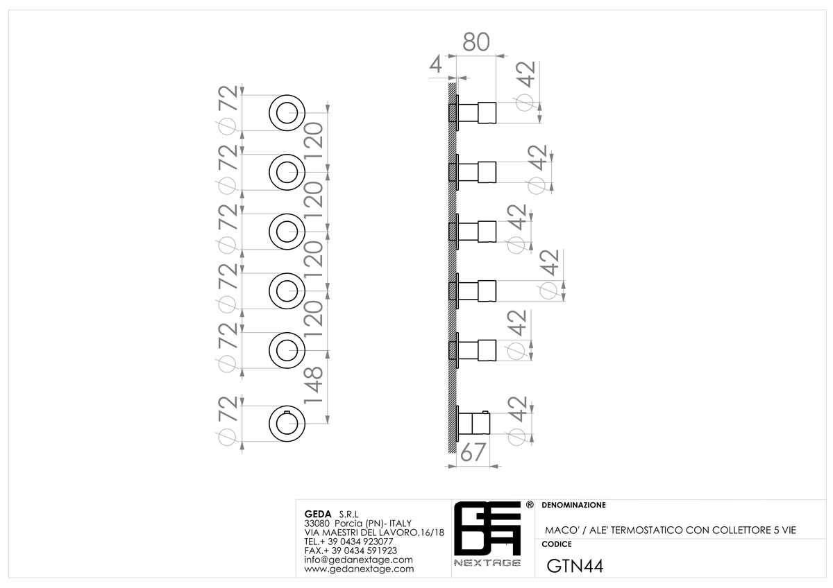 Geda GTN44 - scheda tecnica