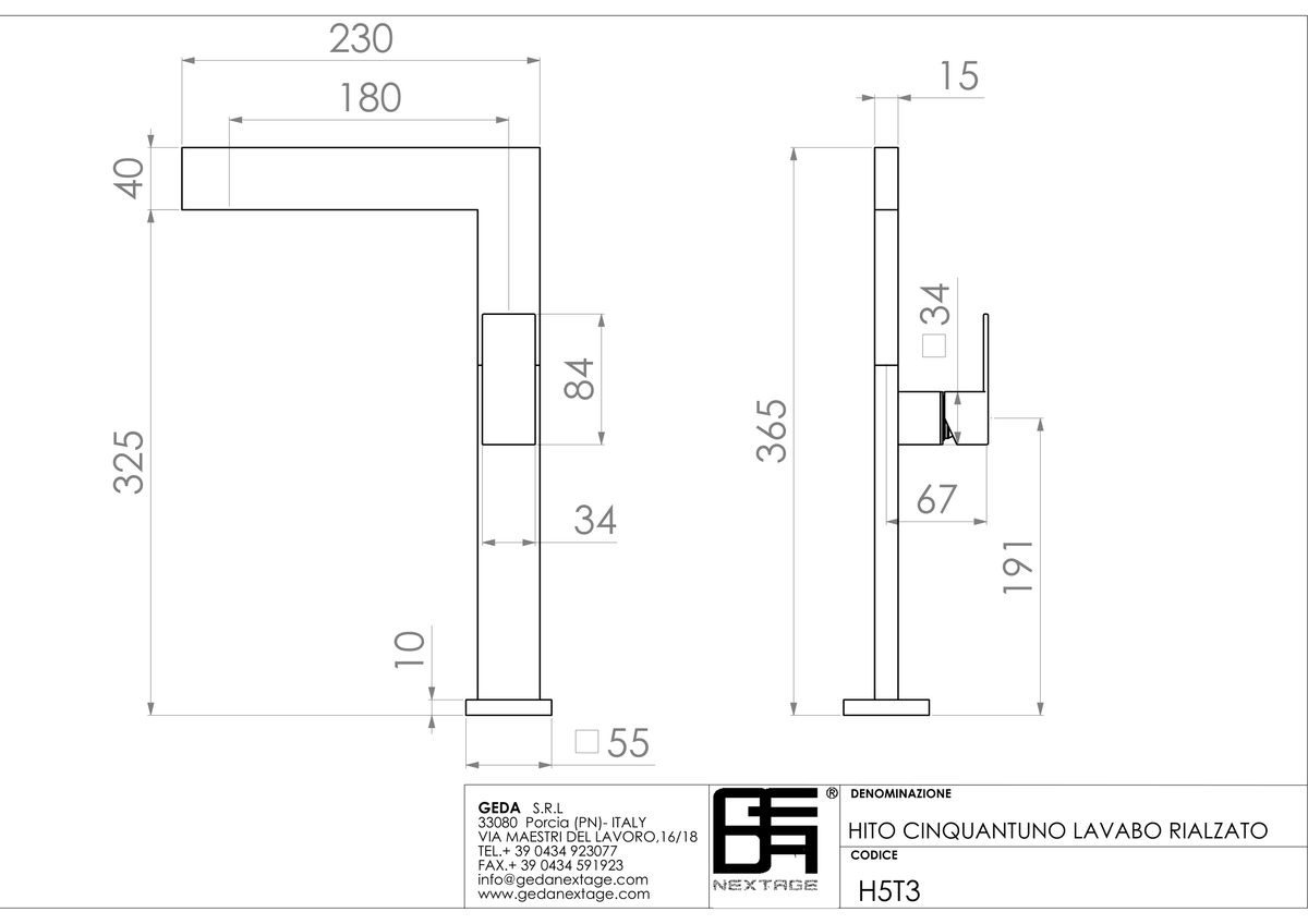 Geda H5T3 - scheda tecnica
