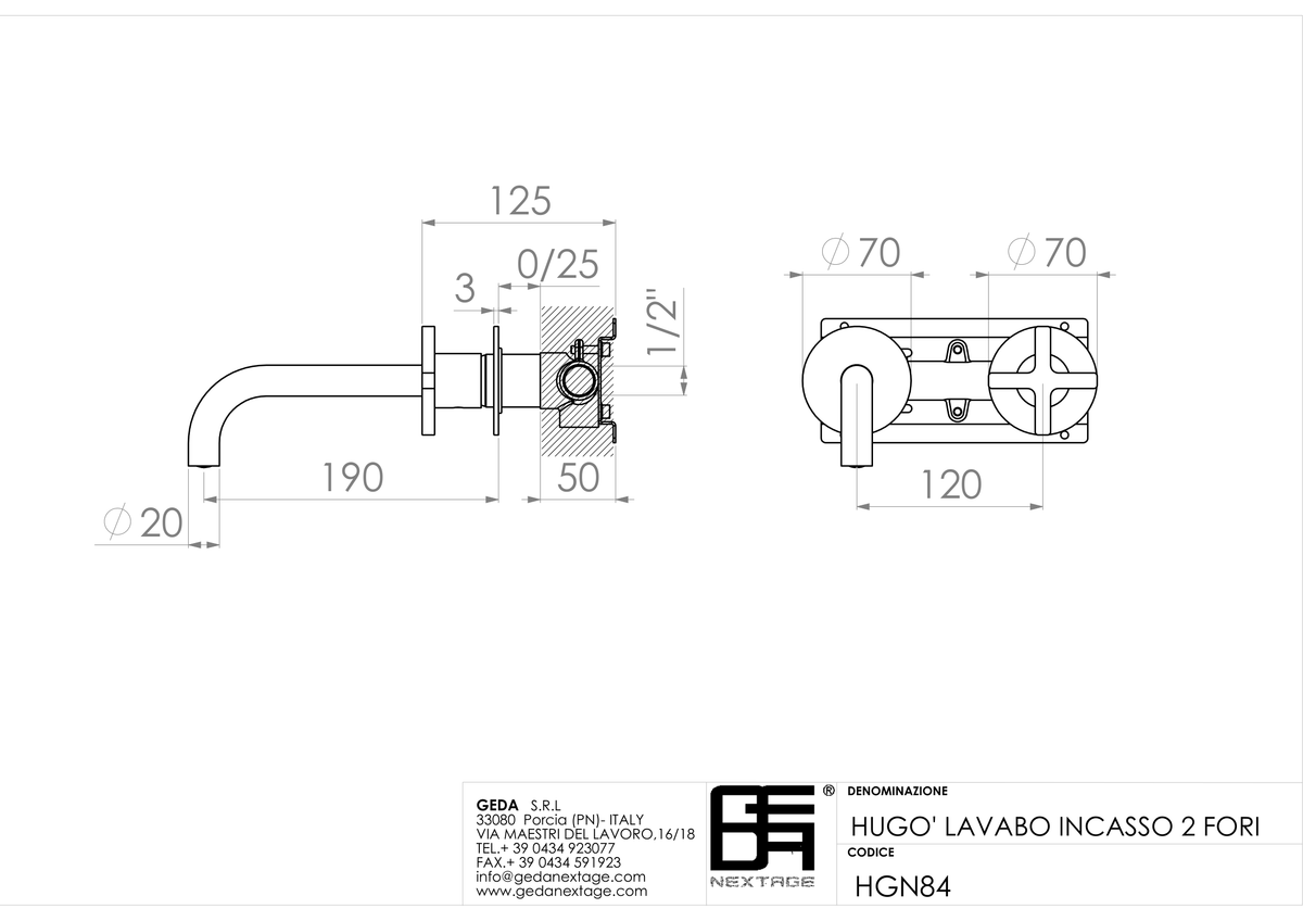 Geda HGN84 - scheda tecnica