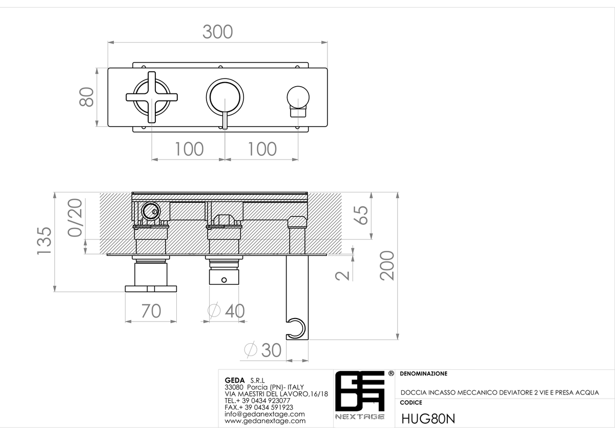 Geda HUG80N - scheda tecnica