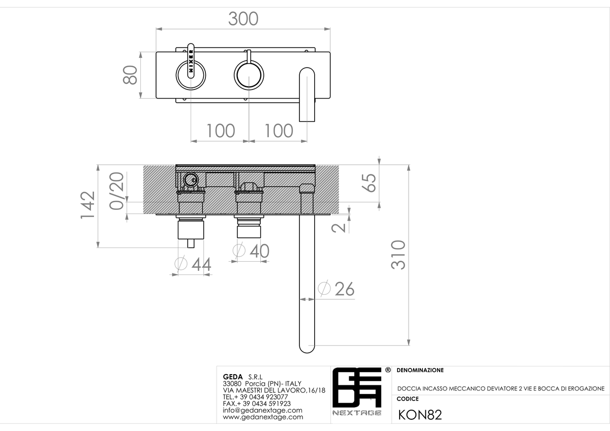 Geda KON82 - scheda tecnica