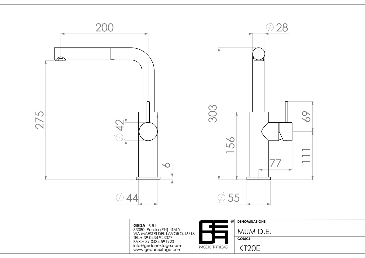 Geda KT20E - scheda tecnica