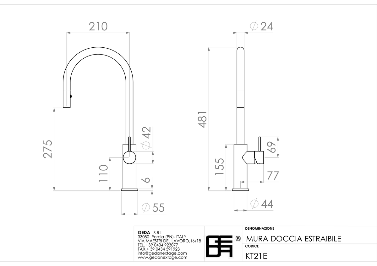 Geda KT21E - scheda tecnica
