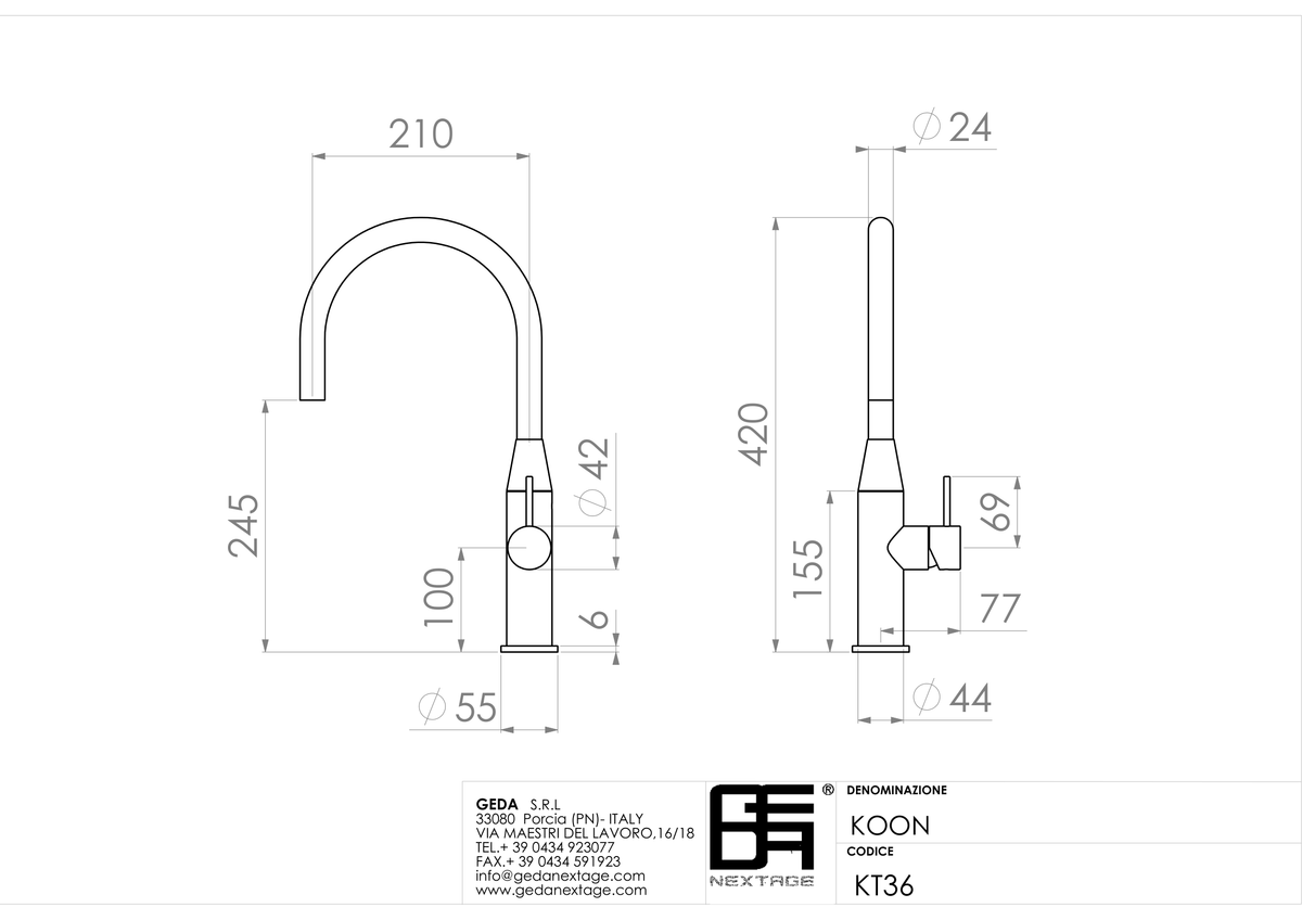 Geda KT36 - scheda tecnica