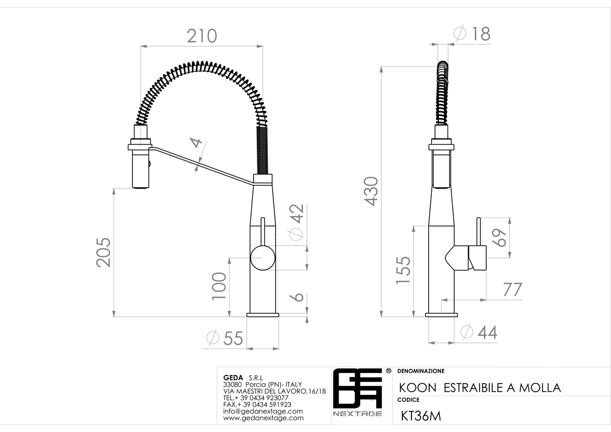 Geda KT36M - scheda tecnica