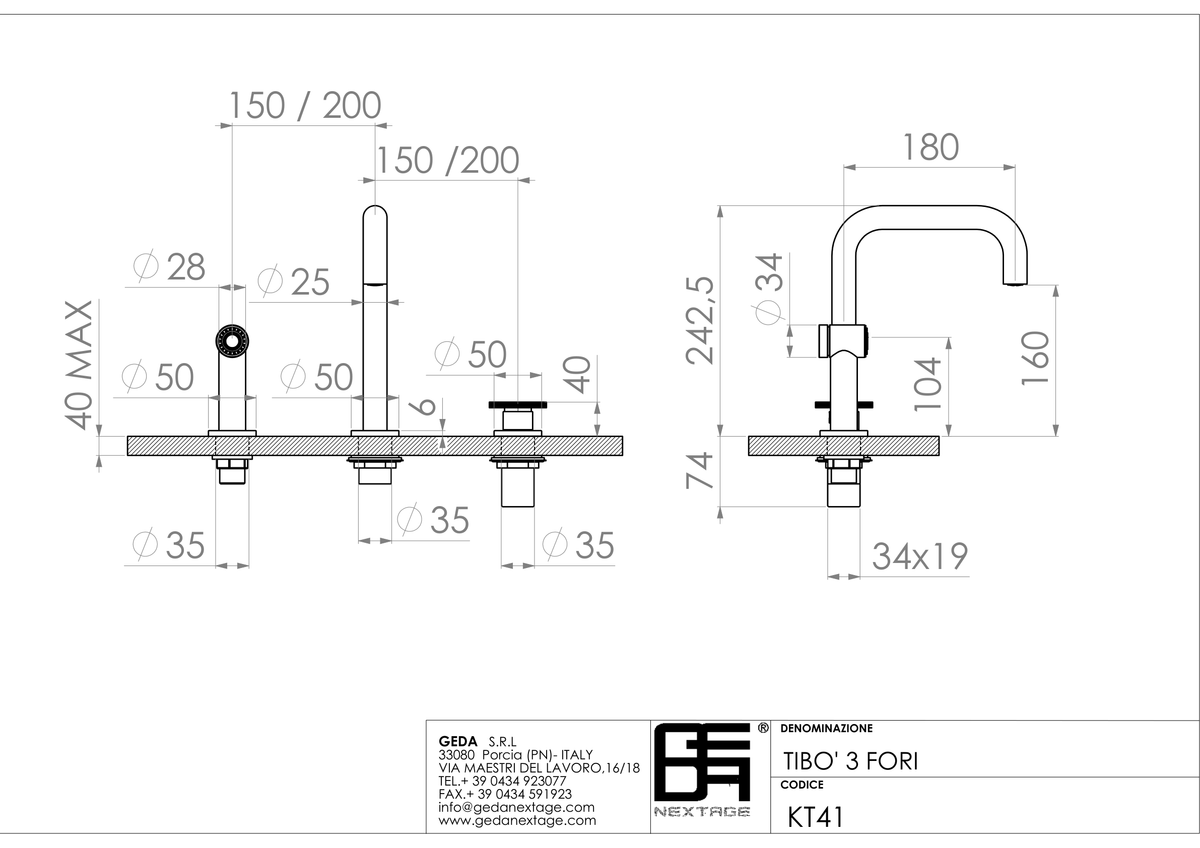 Geda KT41 - scheda tecnica
